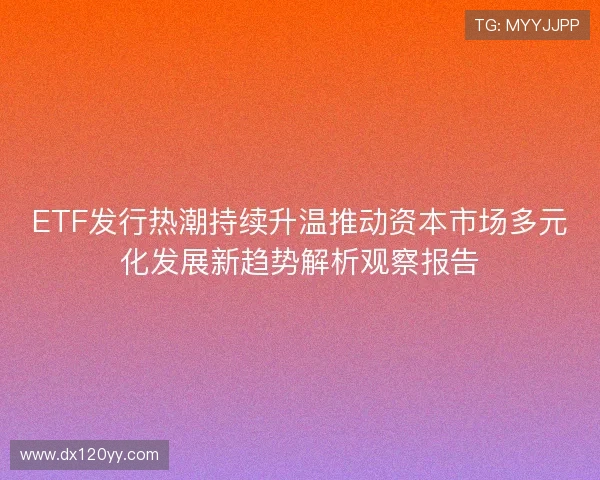 ETF发行热潮持续升温推动资本市场多元化发展新趋势解析观察报告